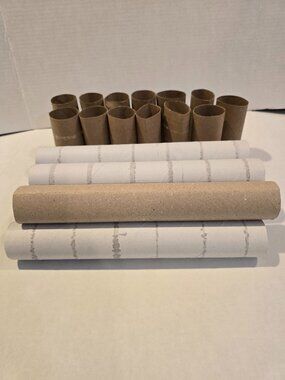 Craft Toilet Paper (13) & Paper Towel (7) Cardboard Rolls Wreaths Flowers